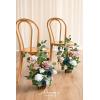 imageLings Moment 175quot Tall Standing Artificial Flowers Arrangements 4 pcs Fall Wedding Aisle Runner Chair Decorations White Beige Centerpieces for Ceremony Reception Rose Floral Party OutdoorDusty Rose  Navy