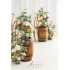 imageLings Moment 175quot Tall Standing Artificial Flowers Arrangements 4 pcs Fall Wedding Aisle Runner Chair Decorations White Beige Centerpieces for Ceremony Reception Rose Floral Party OutdoorApricot  Peach