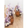 imageLings Moment 175quot Tall Standing Artificial Flowers Arrangements 4 pcs Fall Wedding Aisle Runner Chair Decorations White Beige Centerpieces for Ceremony Reception Rose Floral Party OutdoorLavender