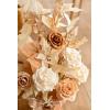 imageLings Moment 175quot Tall Standing Artificial Flowers Arrangements 4 pcs Fall Wedding Aisle Runner Chair Decorations White Beige Centerpieces for Ceremony Reception Rose Floral Party OutdoorRust  Sepia