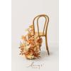imageLings Moment 175quot Tall Standing Artificial Flowers Arrangements 4 pcs Fall Wedding Aisle Runner Chair Decorations White Beige Centerpieces for Ceremony Reception Rose Floral Party OutdoorRust  Sepia
