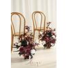 imageLings Moment 175quot Tall Standing Artificial Flowers Arrangements 4 pcs Fall Wedding Aisle Runner Chair Decorations White Beige Centerpieces for Ceremony Reception Rose Floral Party OutdoorBlack  Burgundy