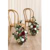 imageLings Moment 175quot Tall Standing Artificial Flowers Arrangements 4 pcs Fall Wedding Aisle Runner Chair Decorations White Beige Centerpieces for Ceremony Reception Rose Floral Party OutdoorRed Christmas