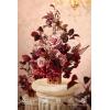imageLings Moment 175quot Tall Standing Artificial Flowers Arrangements 4 pcs Fall Wedding Aisle Runner Chair Decorations White Beige Centerpieces for Ceremony Reception Rose Floral Party OutdoorBurgundy  Dusty Rose2024