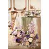 imageLings Moment 175quot Tall Standing Artificial Flowers Arrangements 4 pcs Fall Wedding Aisle Runner Chair Decorations White Beige Centerpieces for Ceremony Reception Rose Floral Party OutdoorLavender