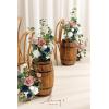 imageLings Moment 175quot Tall Standing Artificial Flowers Arrangements 4 pcs Fall Wedding Aisle Runner Chair Decorations White Beige Centerpieces for Ceremony Reception Rose Floral Party OutdoorDusty Rose  Navy
