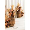 imageLings Moment 175quot Tall Standing Artificial Flowers Arrangements 4 pcs Fall Wedding Aisle Runner Chair Decorations White Beige Centerpieces for Ceremony Reception Rose Floral Party OutdoorBlack  Pumpkin Orange