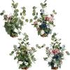 imageLings Moment 175quot Tall Standing Artificial Flowers Arrangements 4 pcs Fall Wedding Aisle Runner Chair Decorations White Beige Centerpieces for Ceremony Reception Rose Floral Party OutdoorDusty Rose  Navy