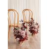 imageLings Moment 175quot Tall Standing Artificial Flowers Arrangements 4 pcs Fall Wedding Aisle Runner Chair Decorations White Beige Centerpieces for Ceremony Reception Rose Floral Party OutdoorBurgundy  Dusty Rose2024
