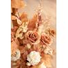 imageLings Moment 175quot Tall Standing Artificial Flowers Arrangements 4 pcs Fall Wedding Aisle Runner Chair Decorations White Beige Centerpieces for Ceremony Reception Rose Floral Party OutdoorRust  Sepia