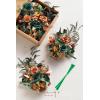 imageLings Moment 175quot Tall Standing Artificial Flowers Arrangements 4 pcs Fall Wedding Aisle Runner Chair Decorations White Beige Centerpieces for Ceremony Reception Rose Floral Party OutdoorTeal  Burnt Orange
