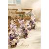 imageLings Moment 175quot Tall Standing Artificial Flowers Arrangements 4 pcs Fall Wedding Aisle Runner Chair Decorations White Beige Centerpieces for Ceremony Reception Rose Floral Party OutdoorLavender