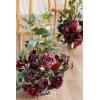 imageLings Moment 175quot Tall Standing Artificial Flowers Arrangements 4 pcs Fall Wedding Aisle Runner Chair Decorations White Beige Centerpieces for Ceremony Reception Rose Floral Party OutdoorBordeaux Red
