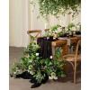imageLings Moment 175quot Tall Standing Artificial Flowers Arrangements 4 pcs Fall Wedding Aisle Runner Chair Decorations White Beige Centerpieces for Ceremony Reception Rose Floral Party OutdoorEmerald  Gold