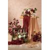 imageLings Moment 175quot Tall Standing Artificial Flowers Arrangements 4 pcs Fall Wedding Aisle Runner Chair Decorations White Beige Centerpieces for Ceremony Reception Rose Floral Party OutdoorBurgundy  Dusty Rose2024