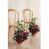 imageLings Moment 175quot Tall Standing Artificial Flowers Arrangements 4 pcs Fall Wedding Aisle Runner Chair Decorations White Beige Centerpieces for Ceremony Reception Rose Floral Party OutdoorBordeaux Red