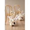 imageLings Moment 175quot Tall Standing Artificial Flowers Arrangements 4 pcs Fall Wedding Aisle Runner Chair Decorations White Beige Centerpieces for Ceremony Reception Rose Floral Party OutdoorWhite  Beige