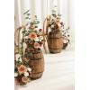 imageLings Moment 175quot Tall Standing Artificial Flowers Arrangements 4 pcs Fall Wedding Aisle Runner Chair Decorations White Beige Centerpieces for Ceremony Reception Rose Floral Party OutdoorSunset Terracotta