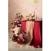 imageLings Moment 175quot Tall Standing Artificial Flowers Arrangements 4 pcs Fall Wedding Aisle Runner Chair Decorations White Beige Centerpieces for Ceremony Reception Rose Floral Party OutdoorBurgundy  Dusty Rose2024