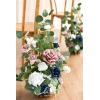 imageLings Moment 175quot Tall Standing Artificial Flowers Arrangements 4 pcs Fall Wedding Aisle Runner Chair Decorations White Beige Centerpieces for Ceremony Reception Rose Floral Party OutdoorDusty Rose  Navy