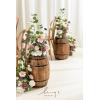 imageLings Moment 175quot Tall Standing Artificial Flowers Arrangements 4 pcs Fall Wedding Aisle Runner Chair Decorations White Beige Centerpieces for Ceremony Reception Rose Floral Party OutdoorDusty Rose  Mauve