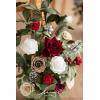 imageLings Moment 175quot Tall Standing Artificial Flowers Arrangements 4 pcs Fall Wedding Aisle Runner Chair Decorations White Beige Centerpieces for Ceremony Reception Rose Floral Party OutdoorRed Christmas