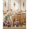 imageLings Moment 175quot Tall Standing Artificial Flowers Arrangements 4 pcs Fall Wedding Aisle Runner Chair Decorations White Beige Centerpieces for Ceremony Reception Rose Floral Party OutdoorLavender