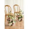 imageLings Moment 175quot Tall Standing Artificial Flowers Arrangements 4 pcs Fall Wedding Aisle Runner Chair Decorations White Beige Centerpieces for Ceremony Reception Rose Floral Party OutdoorDusty Rose  Mauve