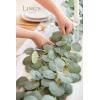 imageLings Moment Artificial Eucalyptus Leaves Greenery Garland 59ft Fake Silk Long Vines Faux Wreath Realistic Stems for Table Centerpieces Wedding Outdoors Decor 2pcs