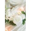 imageLings Moment Candle Holder Hoop Terracotta Wreath Floral Centerpieces for Sweetheart Table Head Table Ceremony Reception Artificial Flowers Decorations AssembledSet of 3White