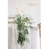 imageLings Moment Italian Ruscus Greenery 59ft Artificial Silk Real Touch Willow Leaf Garland Fake Wispy Rustic Vine Stem Swag for Table Centerpieces Wedding Arch Decor Dark GreenDark Green