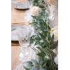 imageLings Moment Italian Ruscus Greenery 59ft Artificial Silk Real Touch Willow Leaf Garland Fake Wispy Rustic Vine Stem Swag for Table Centerpieces Wedding Arch Decor Dark GreenDark Green