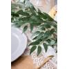 imageLings Moment Italian Ruscus Greenery 59ft Artificial Silk Real Touch Willow Leaf Garland Fake Wispy Rustic Vine Stem Swag for Table Centerpieces Wedding Arch Decor Dark GreenDark Green