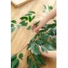 imageLings Moment Italian Ruscus Greenery 59ft Artificial Silk Real Touch Willow Leaf Garland Fake Wispy Rustic Vine Stem Swag for Table Centerpieces Wedding Arch Decor Dark GreenDark Green