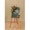 imageLings Moment 2 Wedding Artificial Sign Flower Swag Arch Floral Garlands Gold Champagne Christmas for Ceremony Party Reception Entrance Welcome Easel Door Backdrop Decor Wall Home Entryway OutdoorOr Dark Teal  Burnt Orange