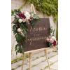 imageLings Moment 2 Wedding Artificial Sign Flower Swag Arch Floral Garlands Gold Champagne Christmas for Ceremony Party Reception Entrance Welcome Easel Door Backdrop Decor Wall Home Entryway OutdoorRed Marsala
