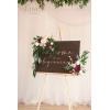 imageLings Moment 2 Wedding Artificial Sign Flower Swag Arch Floral Garlands Gold Champagne Christmas for Ceremony Party Reception Entrance Welcome Easel Door Backdrop Decor Wall Home Entryway OutdoorRed Marsala