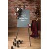 imageLings Moment 2 Wedding Artificial Sign Flower Swag Arch Floral Garlands Gold Champagne Christmas for Ceremony Party Reception Entrance Welcome Easel Door Backdrop Decor Wall Home Entryway OutdoorRed Black  Burgundy