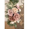 imageLings Moment 2 Wedding Artificial Sign Flower Swag Arch Floral Garlands Gold Champagne Christmas for Ceremony Party Reception Entrance Welcome Easel Door Backdrop Decor Wall Home Entryway OutdoorPk Dusty Rose  Navy