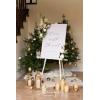imageLings Moment 2 Wedding Artificial Sign Flower Swag Arch Floral Garlands Gold Champagne Christmas for Ceremony Party Reception Entrance Welcome Easel Door Backdrop Decor Wall Home Entryway OutdoorWht Christmas