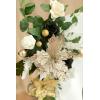 imageLings Moment 2 Wedding Artificial Sign Flower Swag Arch Floral Garlands Gold Champagne Christmas for Ceremony Party Reception Entrance Welcome Easel Door Backdrop Decor Wall Home Entryway OutdoorWht Christmas