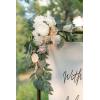 imageLings Moment 2 Wedding Artificial Sign Flower Swag Arch Floral Garlands Gold Champagne Christmas for Ceremony Party Reception Entrance Welcome Easel Door Backdrop Decor Wall Home Entryway OutdoorWht White  Sagenew