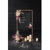imageLings Moment 2 Wedding Artificial Sign Flower Swag Arch Floral Garlands Gold Champagne Christmas for Ceremony Party Reception Entrance Welcome Easel Door Backdrop Decor Wall Home Entryway OutdoorMagenta