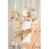 imageLings Moment 2 Wedding Artificial Sign Flower Swag Arch Floral Garlands Gold Champagne Christmas for Ceremony Party Reception Entrance Welcome Easel Door Backdrop Decor Wall Home Entryway OutdoorWht White  Beige