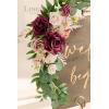 imageLings Moment 2 Wedding Artificial Sign Flower Swag Arch Floral Garlands Gold Champagne Christmas for Ceremony Party Reception Entrance Welcome Easel Door Backdrop Decor Wall Home Entryway OutdoorRed Marsala  Blushnew
