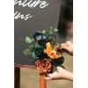 imageLings Moment 2 Wedding Artificial Sign Flower Swag Arch Floral Garlands Gold Champagne Christmas for Ceremony Party Reception Entrance Welcome Easel Door Backdrop Decor Wall Home Entryway OutdoorOr Dark Teal  Burnt Orange