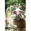 imageLings Moment 410quot Tall FreeStanding Wedding Aisle Artificial Flowers for Ceremony Decor 2PCS Emerald ampamp Gold Walkway Fake Floral Chair Markers Faux Rose Altar Arch Arrangement Decorations OutdoorPkdusty Rose  Cream