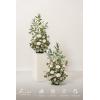 imageLings Moment 410quot Tall FreeStanding Wedding Aisle Artificial Flowers for Ceremony Decor 2PCS Emerald ampamp Gold Walkway Fake Floral Chair Markers Faux Rose Altar Arch Arrangement Decorations OutdoorBlush  Cream