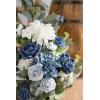 imageLings Moment 410quot Tall FreeStanding Wedding Aisle Artificial Flowers for Ceremony Decor 2PCS Emerald ampamp Gold Walkway Fake Floral Chair Markers Faux Rose Altar Arch Arrangement Decorations OutdoorBludusty Blue  Navy