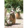 imageLings Moment 410quot Tall FreeStanding Wedding Aisle Artificial Flowers for Ceremony Decor 2PCS Emerald ampamp Gold Walkway Fake Floral Chair Markers Faux Rose Altar Arch Arrangement Decorations OutdoorPkdusty Rose  Cream